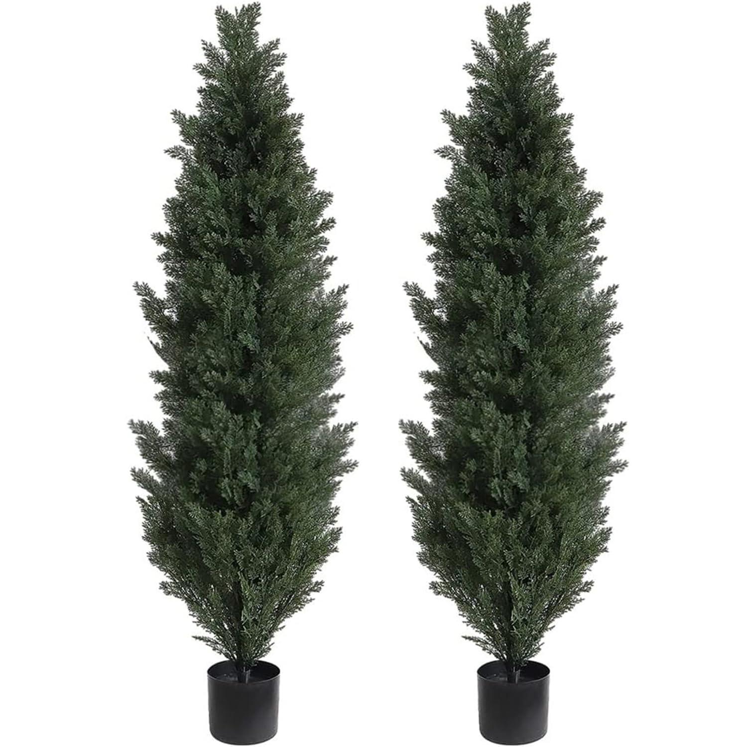DR.Plazen 2 Pack 33 Leaves  Lifelike Artificial Boston Fern Plants, Premium Faux Greenery for Home Office Porch Decor, Hanging or Pot Display, Indoor/Outdoor Use (Pot Not Included)​