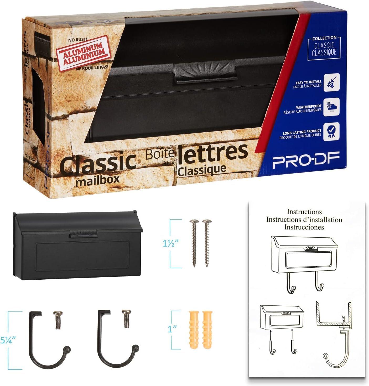 PRO-DF Cast Aluminum Wall Mounted Mailbox