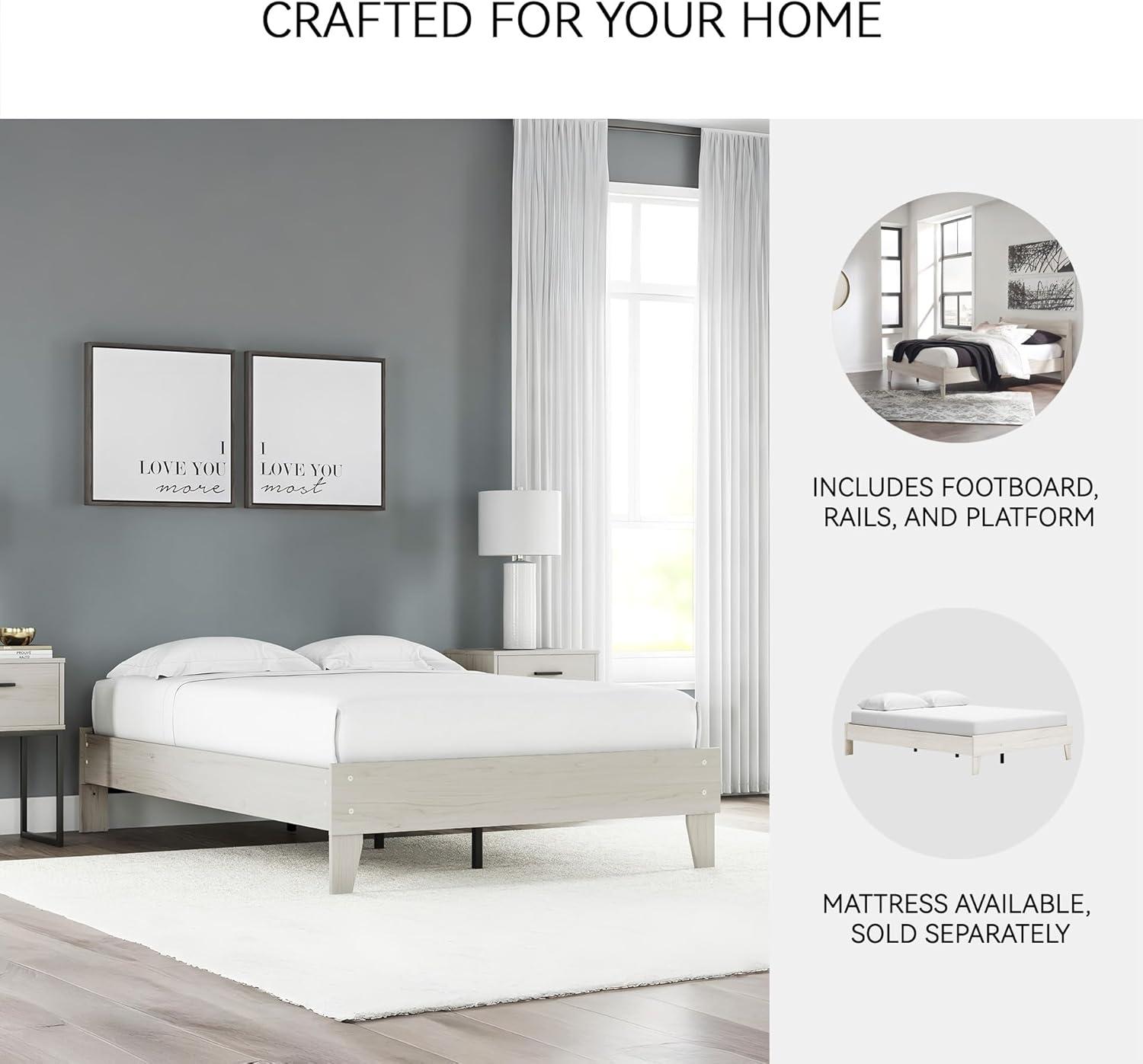 Queen Socalle Platform Bed Natural - Signature Design by Ashley