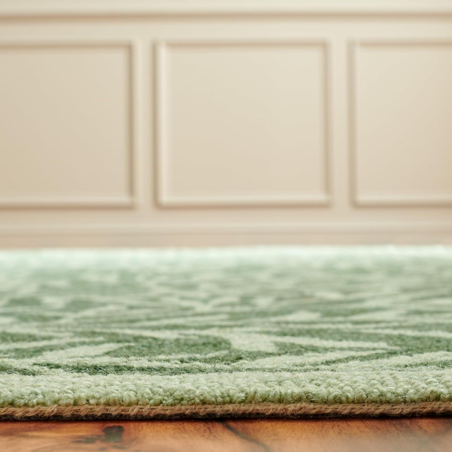 Martha Stewart Rugs Martha Stewart Hand Tufted Wool/Cotton Floral Rug in Ivory/Beige