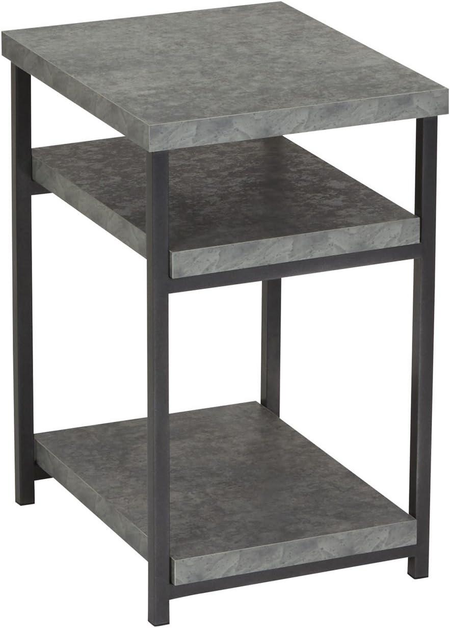 Household Essentials Jamestown Rectangular End Table Gray