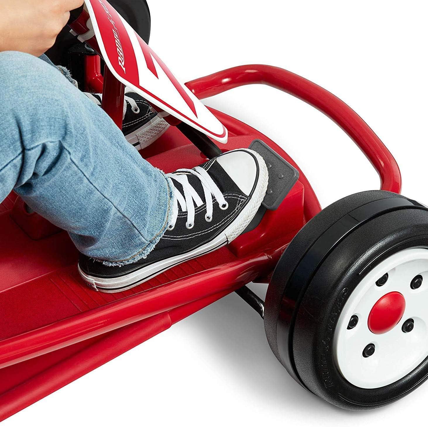 Radio Flyer Ultimate Go-Kart Kids Ride-On Toy, 24 Volts, Outdoor Fun with 3 Speed Settings and Automatic Braking, Pink