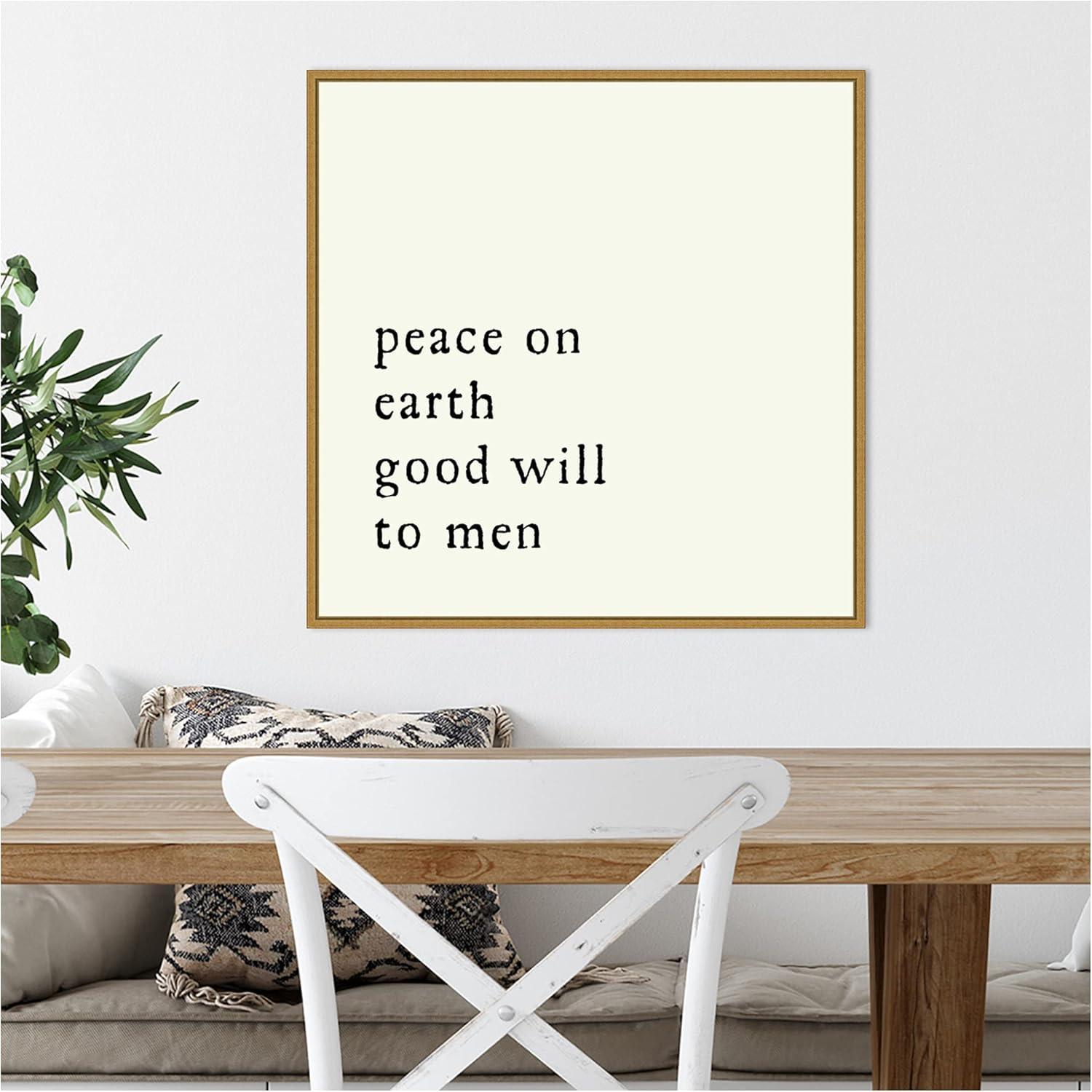 Amanti Art Peace On Earth Framed Canvas Wall Art Print