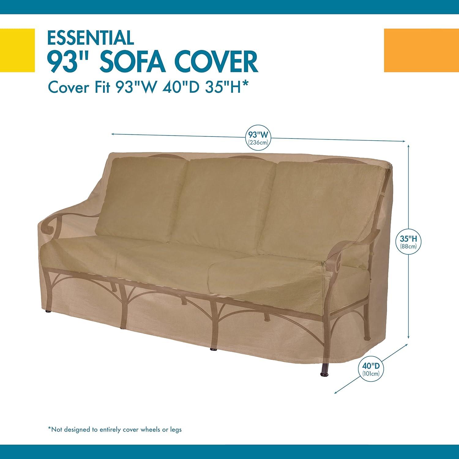 Duck Covers Essential Water-Resistant 93 Inch Sofa Cover