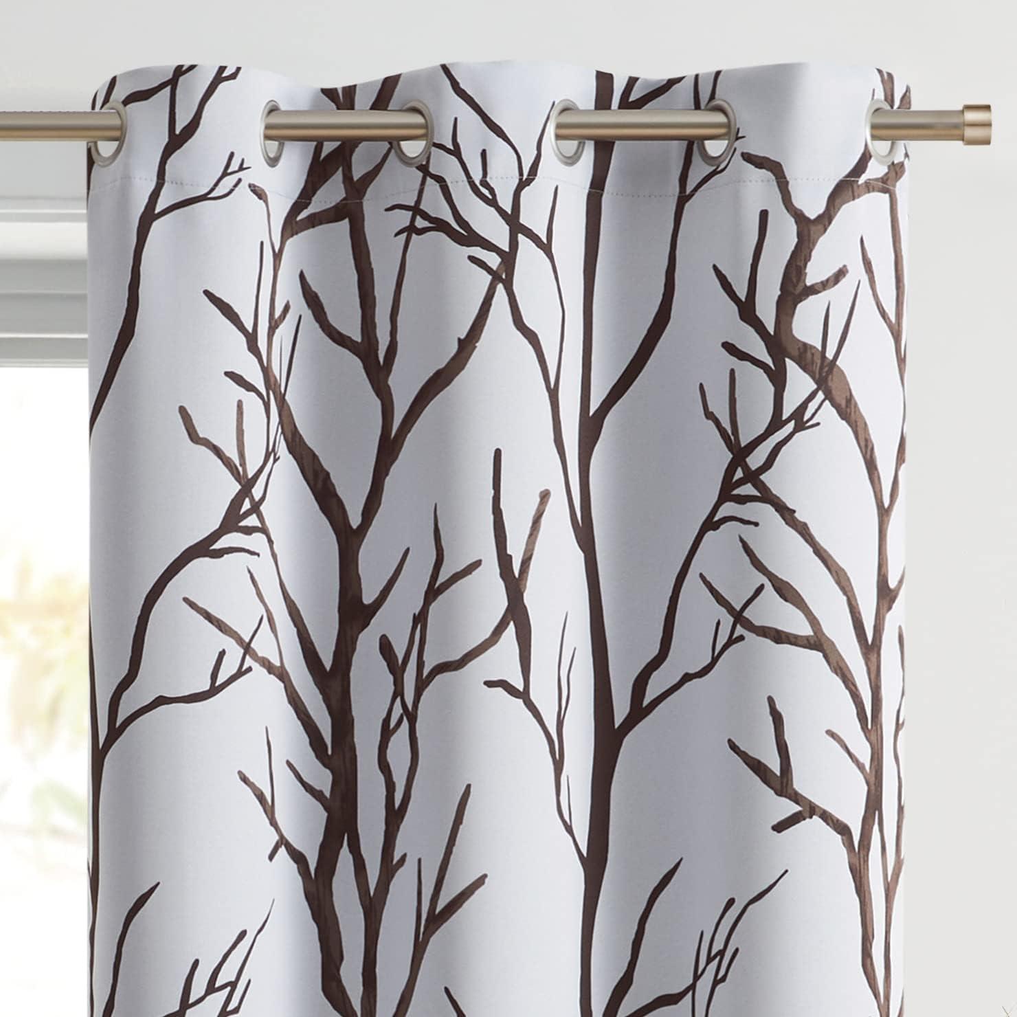 VCNY Home Kingdom Beige Branch Grommet Blackout Curtain, 40" x 84"