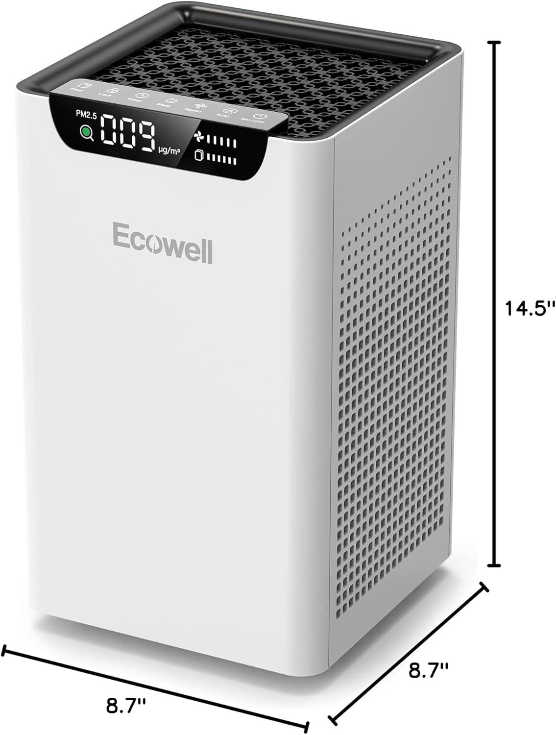 ECOWELL- 15" Smart HEPA Air Purifier W/ Smart Display