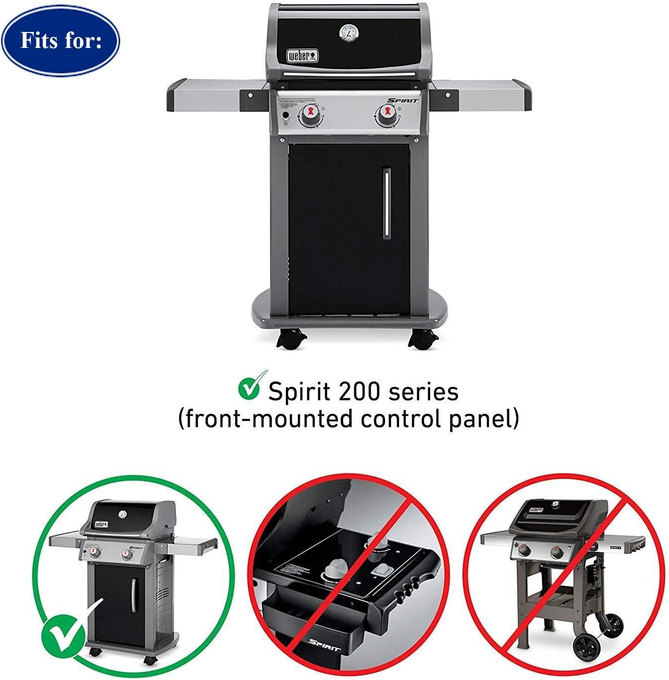 Uniflasy 69785 18 Inch Grill Burner for Weber Spirit I & II 200 Series Spirit E-210 E-220 Spirit S-210, S-220 Gas Grills with Up Front Control Tube Pipe 304 Stainless Steel