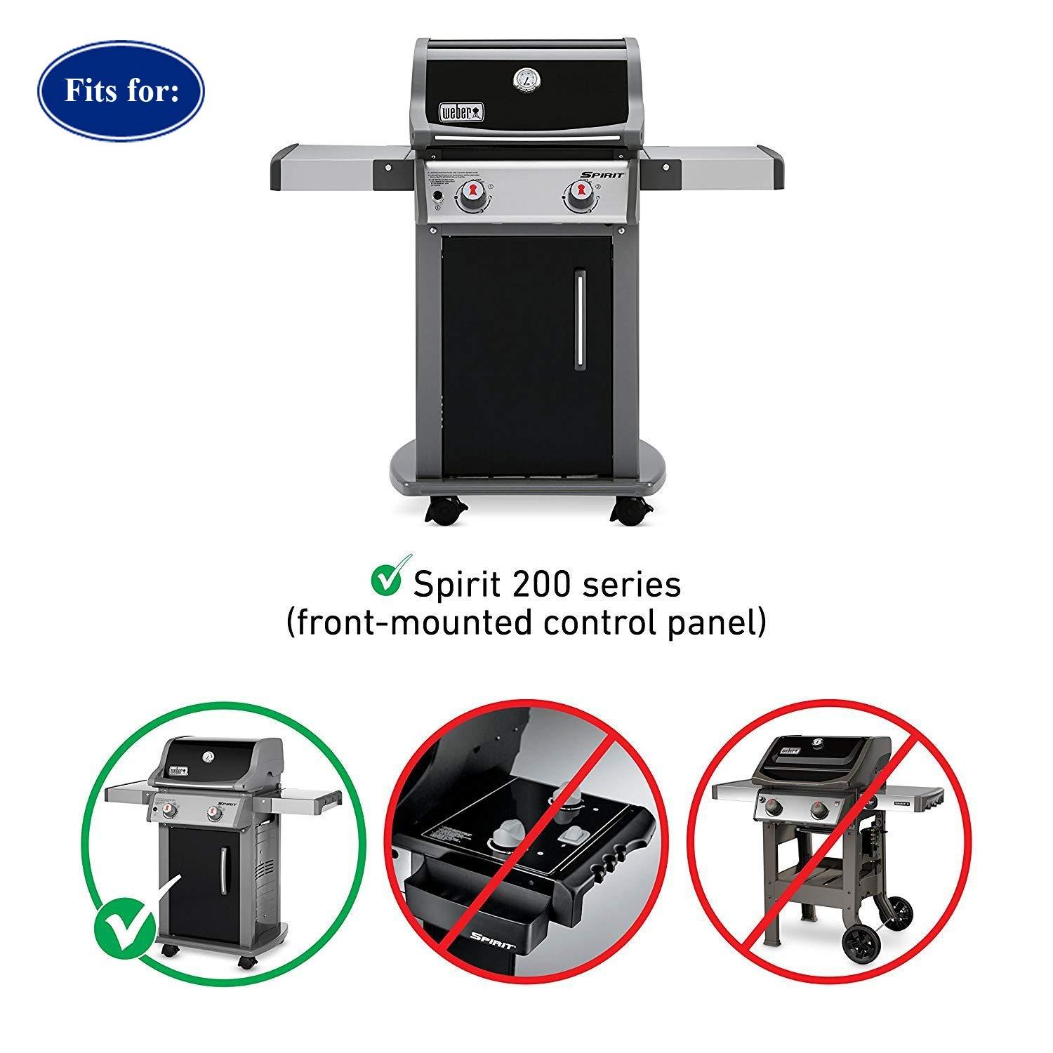 Uniflasy 69785 18 Inch Grill Burner for Weber Spirit I & II 200 Series Spirit E-210 E-220 Spirit S-210, S-220 Gas Grills with Up Front Control Tube Pipe 304 Stainless Steel