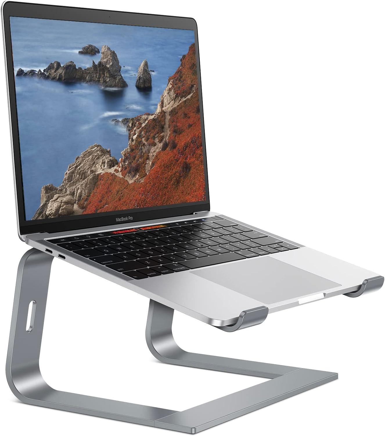 Laptop Stand, Adjustable Ergonomic Laptop Computer Stand for Desk Compatible with MacBook Air Pro, Samsung, Dell XPS, HP, Lenovo More 10-16'' Laptops - Aluminum Alloy