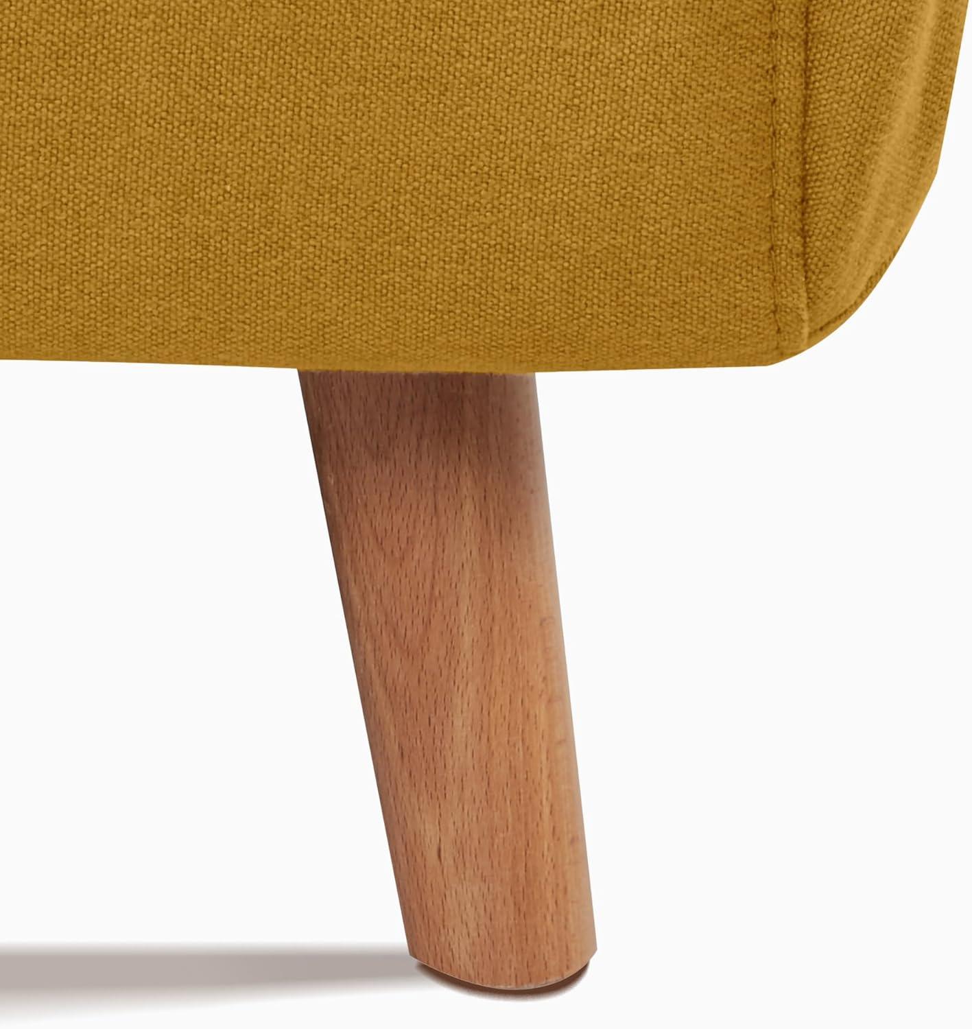 A&D Home Tustin Polyester Convertible Futon Chair, Yellow