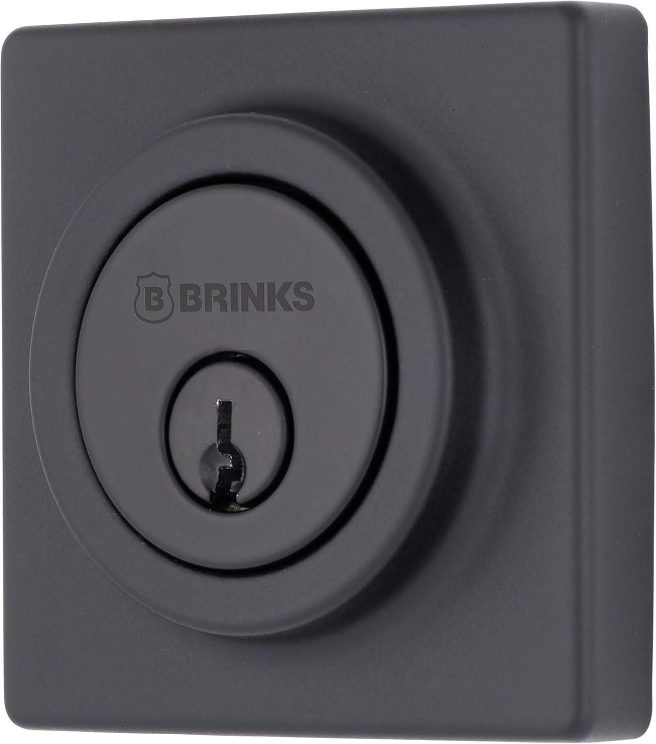 Brinks Mendocino Series Contemporary Square Single Cylinder Deadbolt