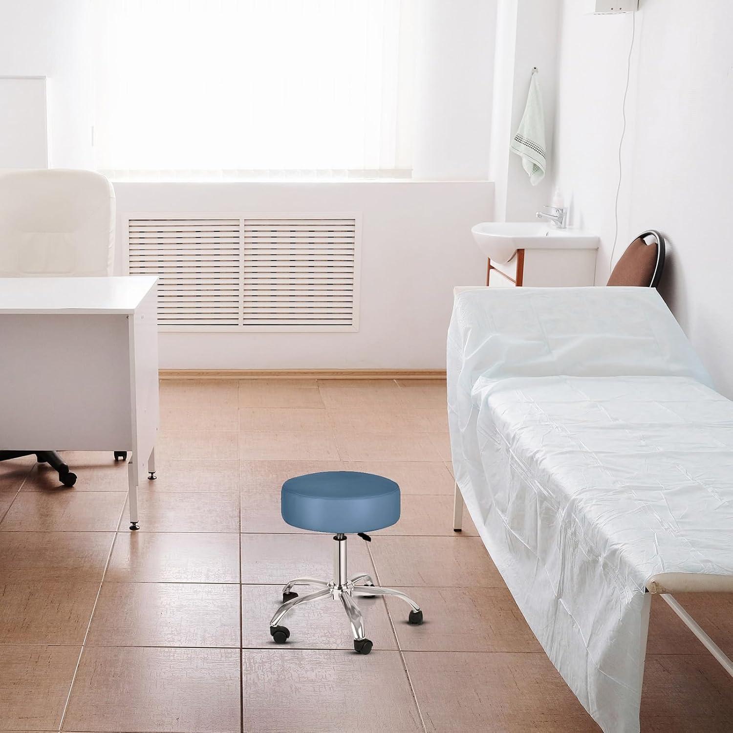 Adjustable Height Ergonomic Industrial Stool with Wheels