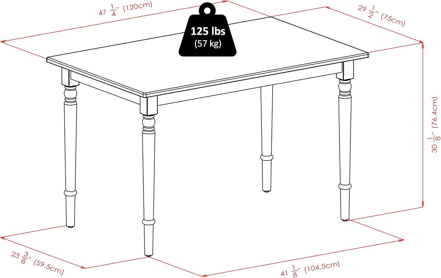 Ravenna Dining Table Natural - Winsome: Solid Wood, Farmhouse Style, Seats Six