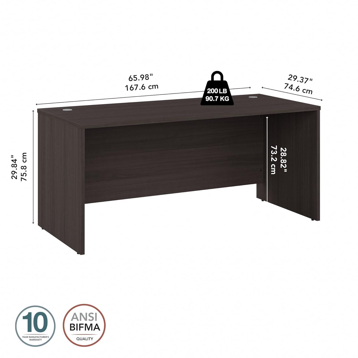 Studio C 60W x 30D Office Desk in Storm Gray - Engineered Wood