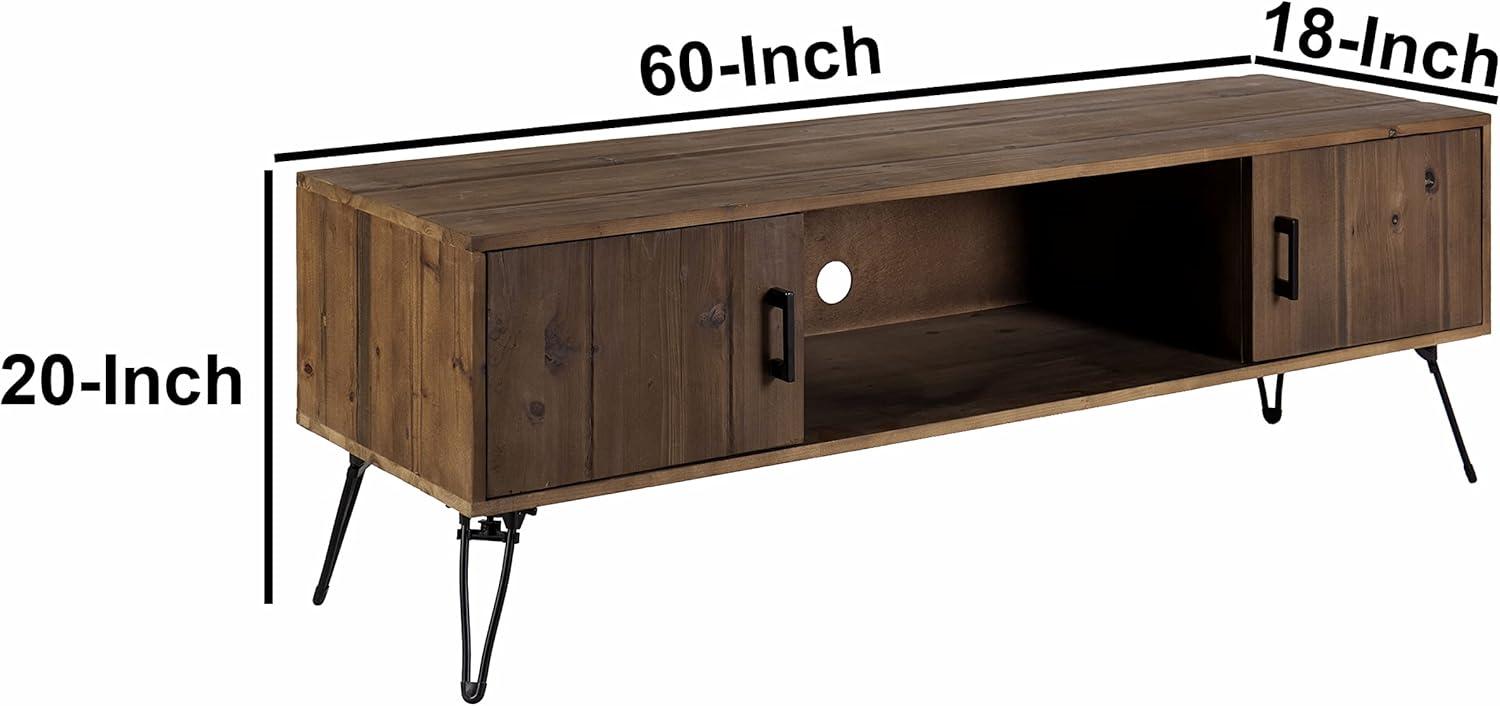 Clive 60" Natural Brown Reclaimed Wood Farmhouse TV Stand