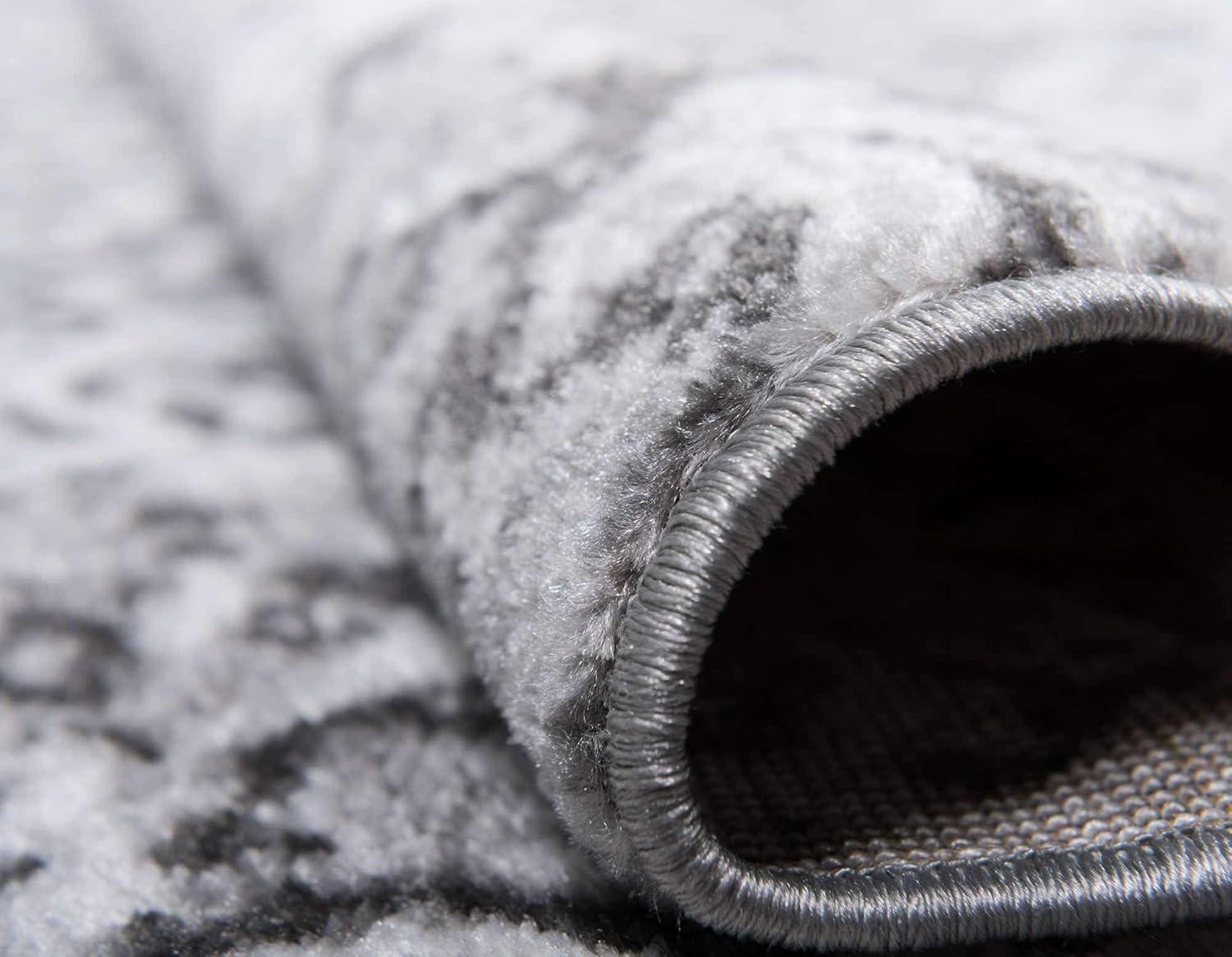 Unique Loom 4' 0 x 6' 0 Sofia Grace Dark Gray Area Rug