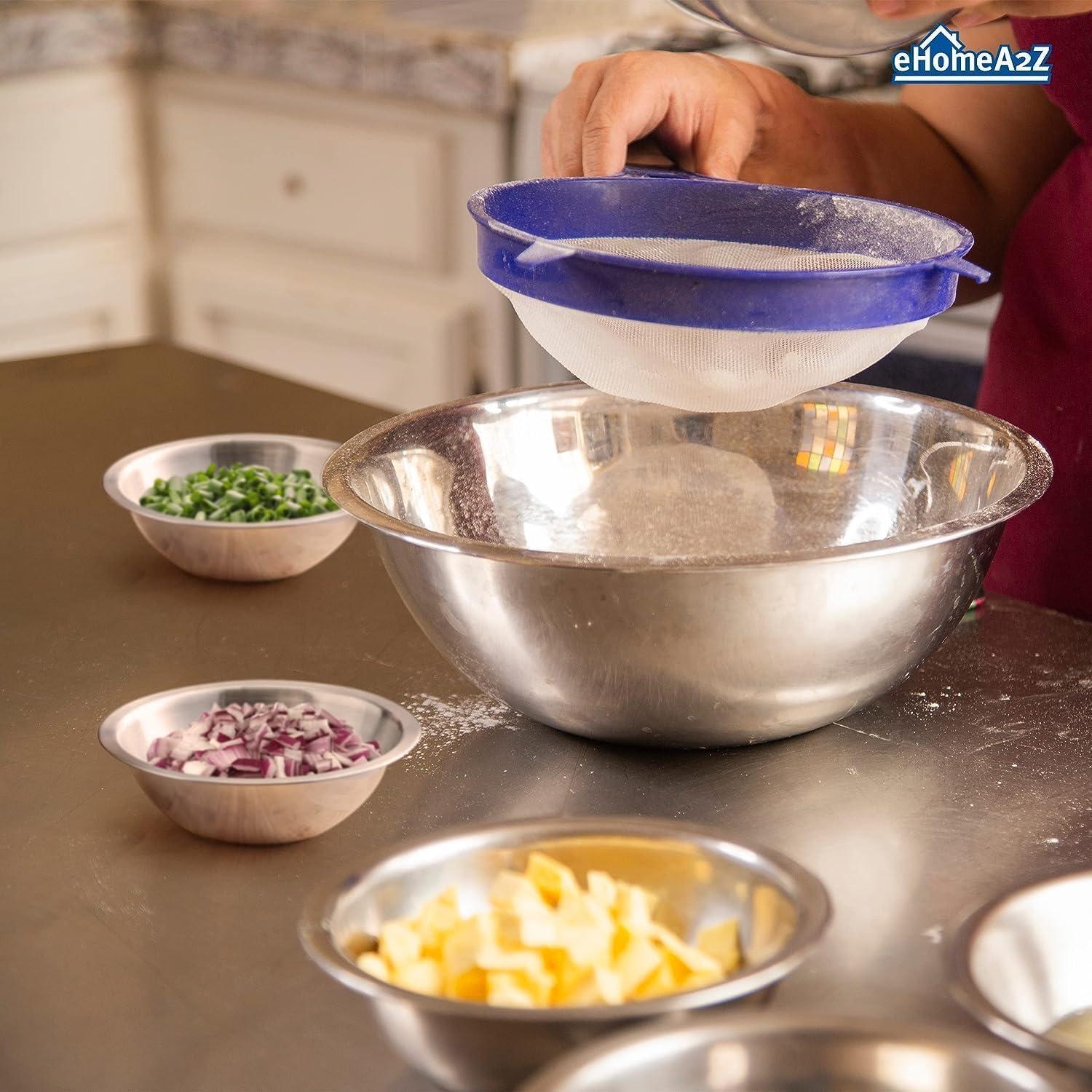 6-Piece Stainless Steel Mixing Bowls Set - Space Saving Nesting Bowls for Kitchen Storage - Durable, Easy to Clean - Perfect for Baking, Salads, and More!