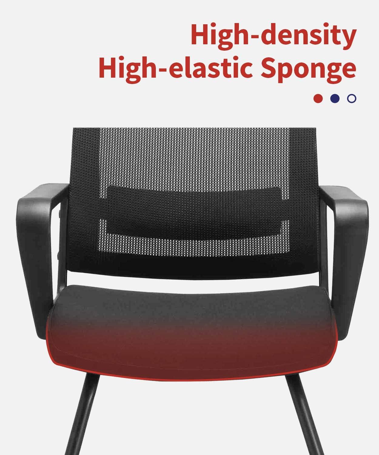 Office Guest Chair with Lumbar Support Mid Back Mesh Space Air Grid Series Reception Conference Room