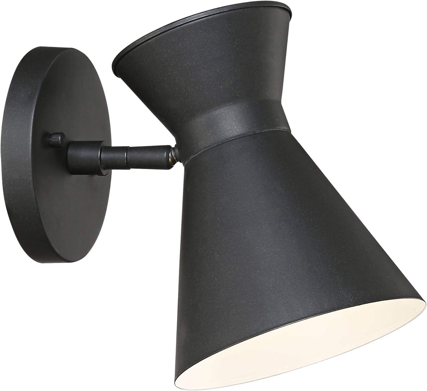 John Timberland Vance 8" High Modern Outdoor Wall Light Fixture Mount Porch House Exterior Outside LED Bulb Swivel Weatherproof Black Metal Deck