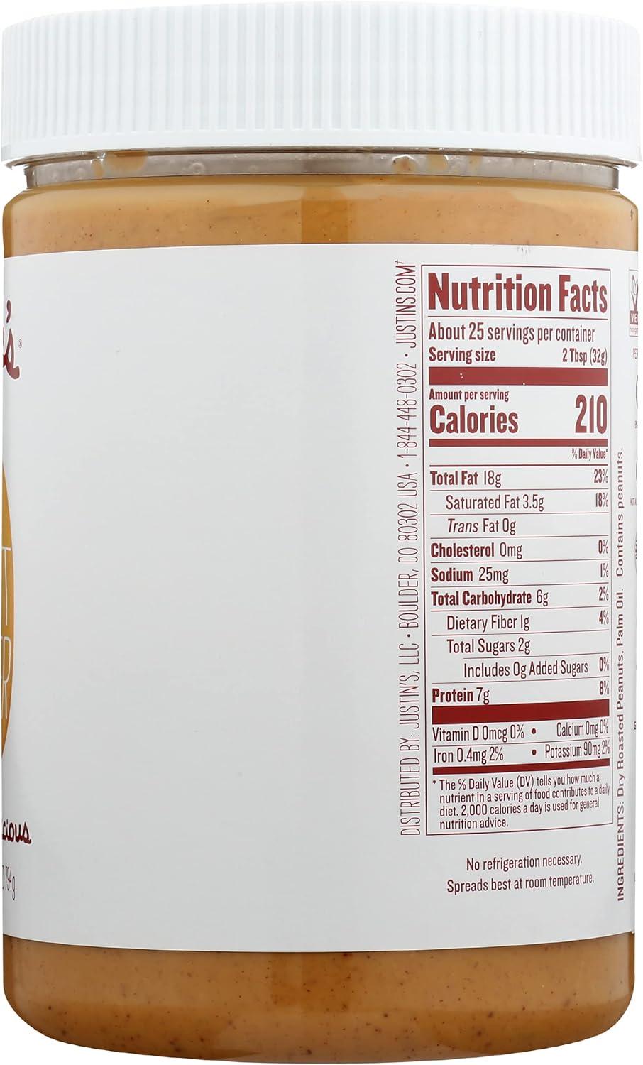 Justin's Classic Peanut Butter Spread, 28 oz Jar