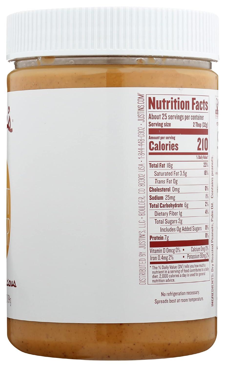 Justin's Classic Peanut Butter Spread, 28 oz Jar