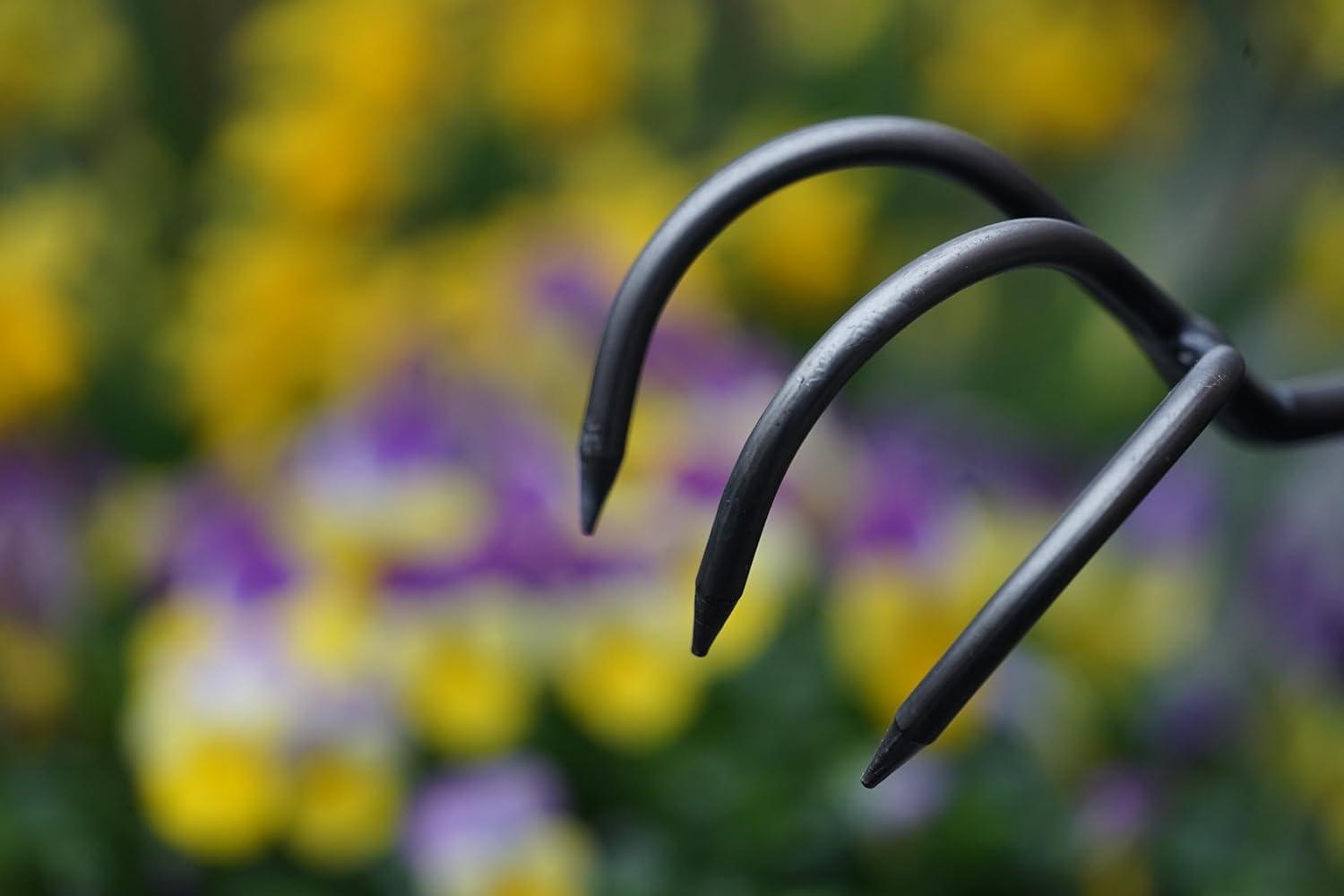 Gardener's Supply Company Lifetime Garden Cultivator | Heavy Duty Forged Steel with Ergonomic Hardwood Handle | Gardening Hand Tool for Weeding and