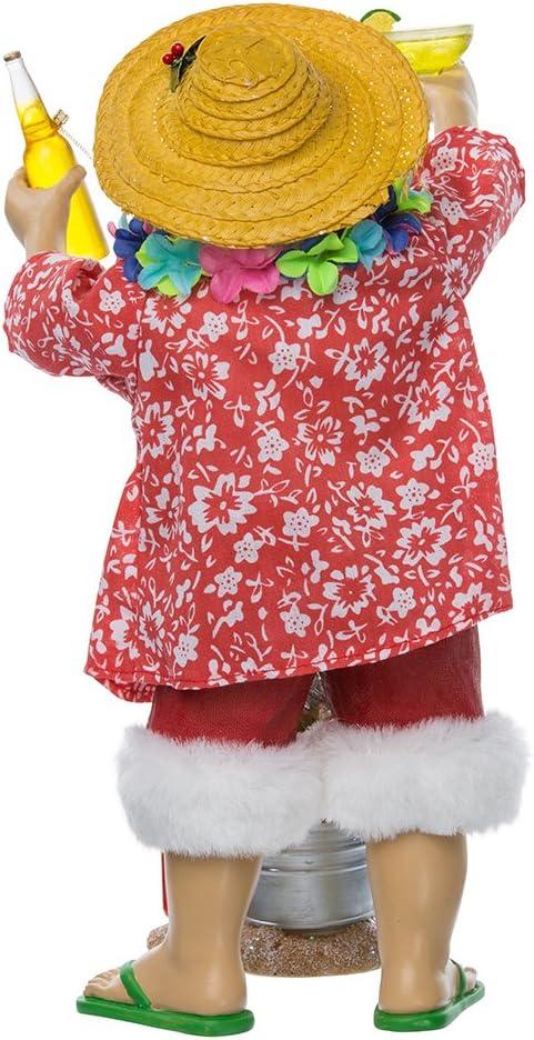 Kurt Adler Fabriche' Beach Santa, 10-Inch, 2-Piece set