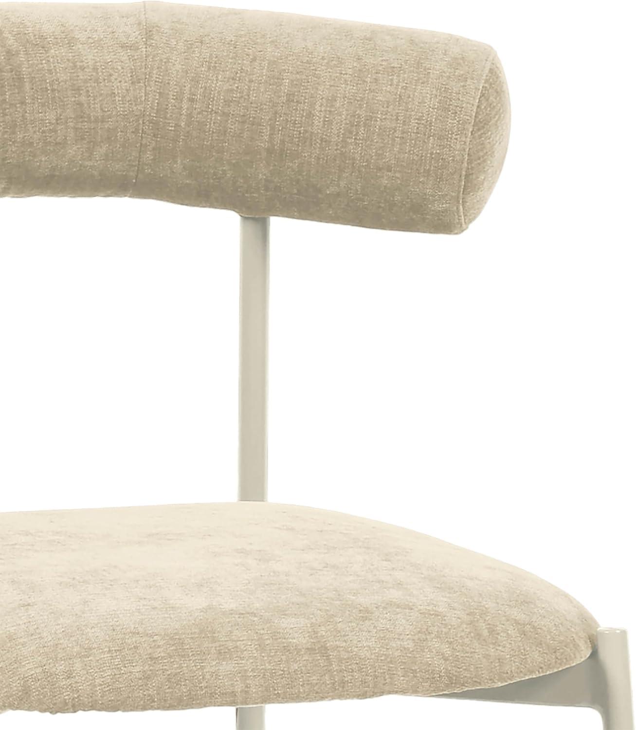 Liliana Taupe Velvet and Metal Counter Stool