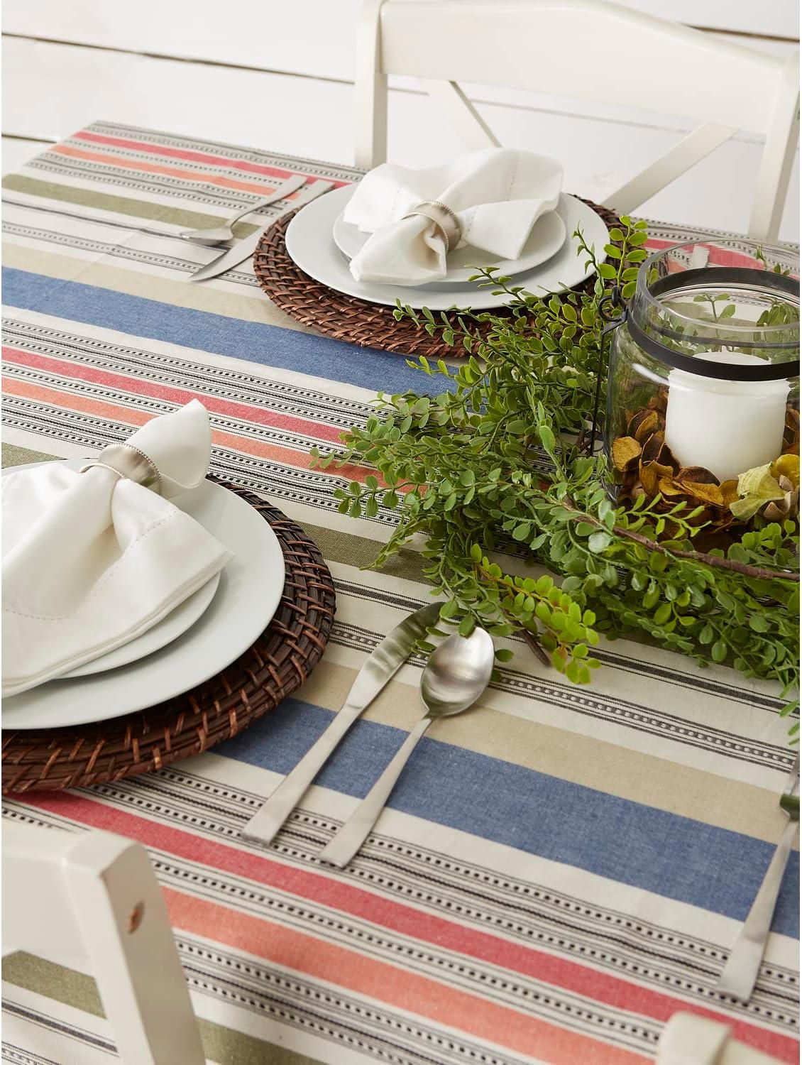 Warm Stripe Tablecloth 60x84