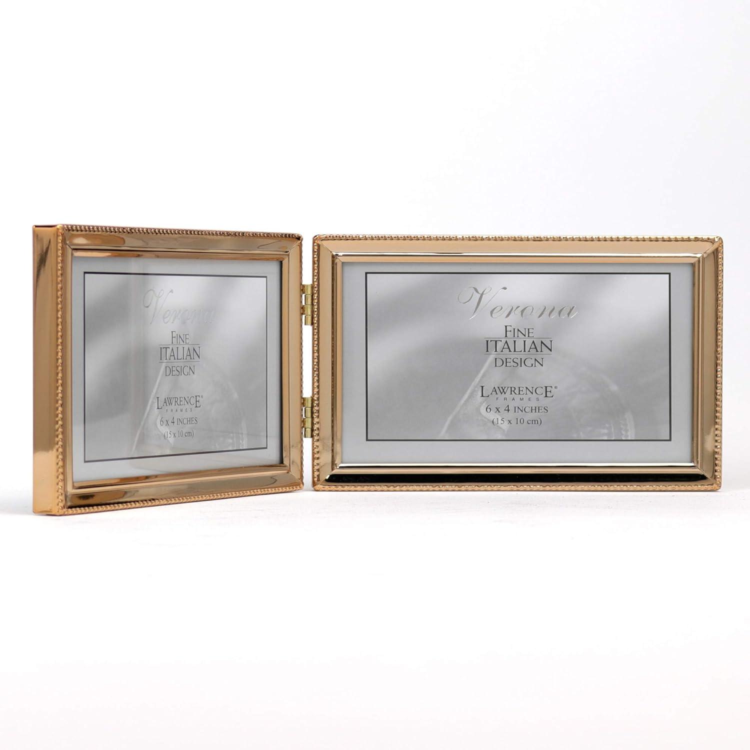 Lawrence Frames 12.4" x 4.21" Metal Picture Frame, Gold