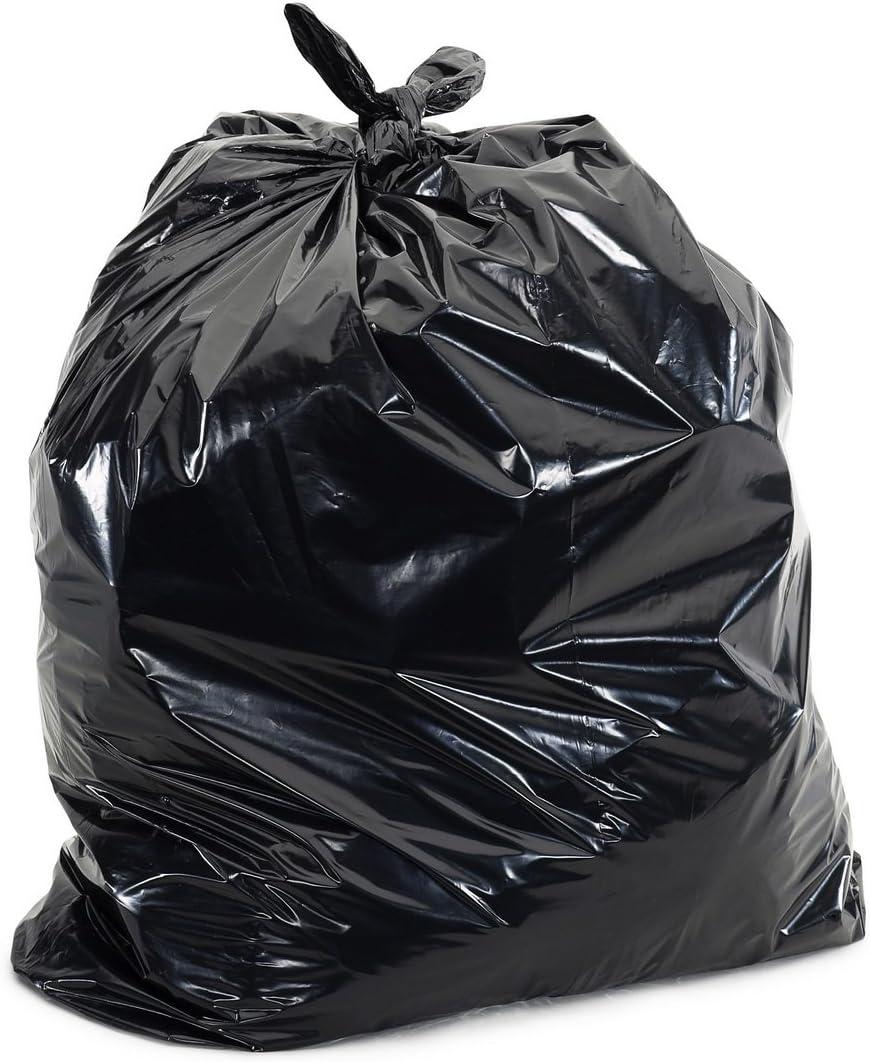 Plasticplace 12-16 Gallon Trash Bags, Black (250 Count)