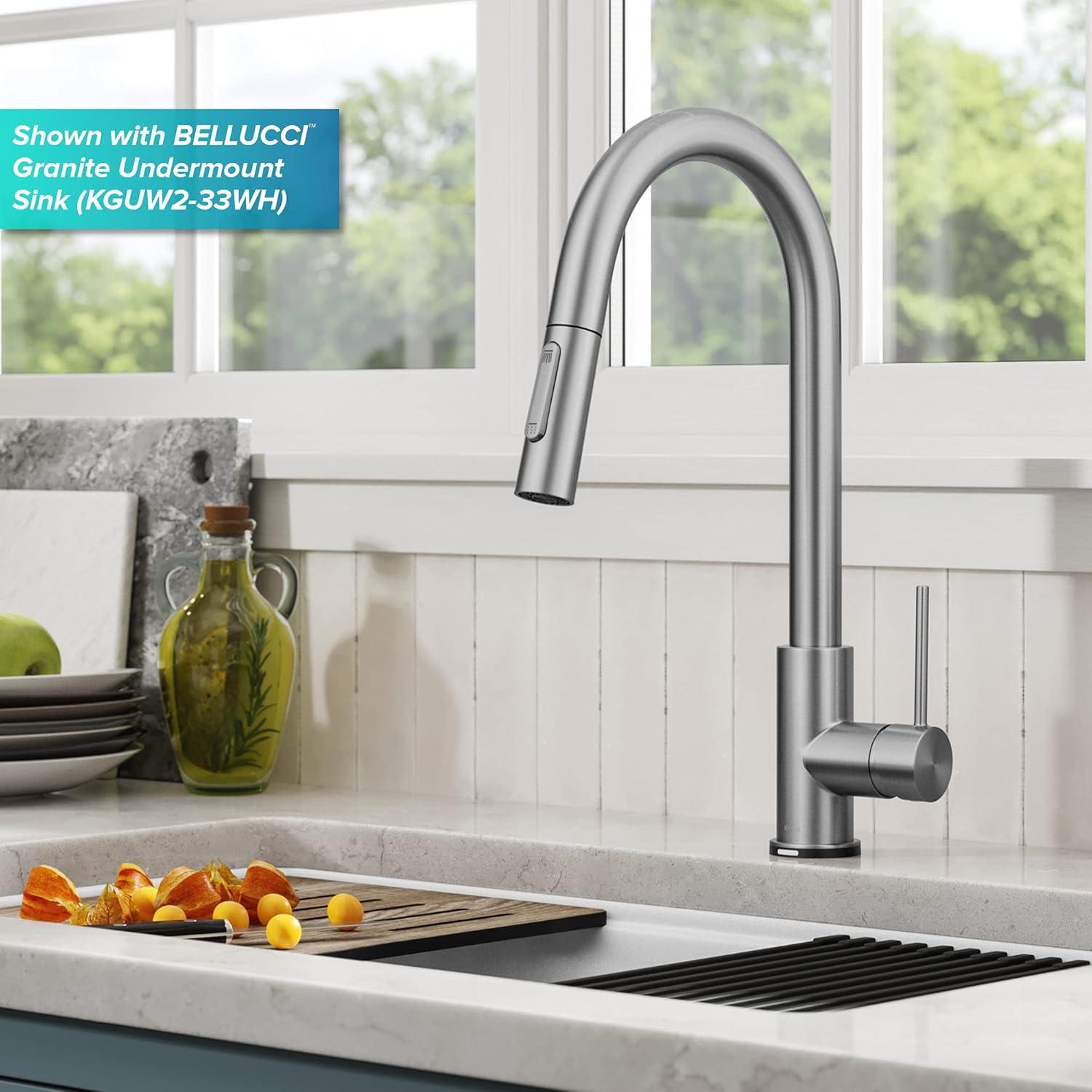 Spot Free Stainless Steel Touch Kitchen Faucet with Pull-Down Sprayer