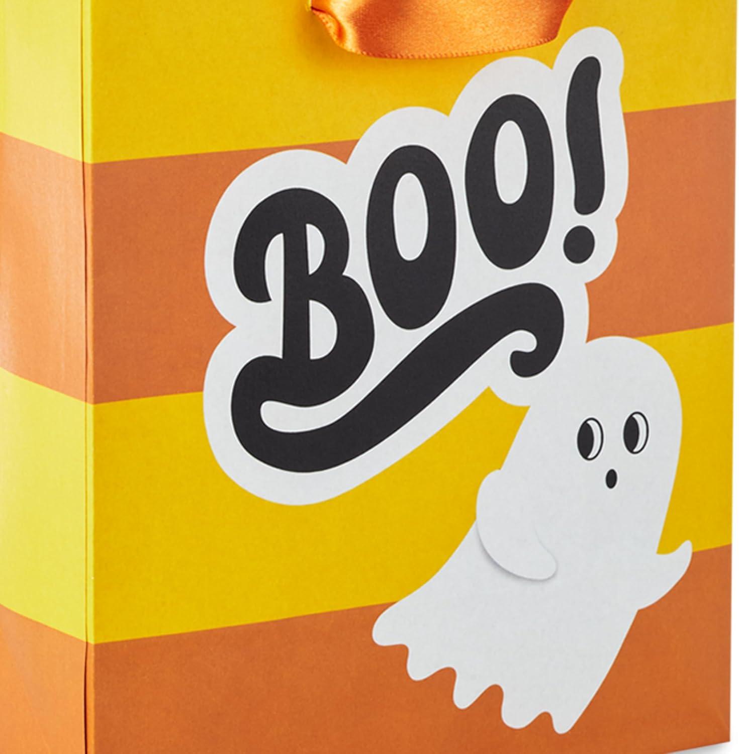 Hallmark 6" Small Halloween Gift Bags (6 Bags, 3 Designs: Owl, Ghost, "Happy Halloween") for Kids, Boo Bags, Classroom Parties, Teacher Gifts