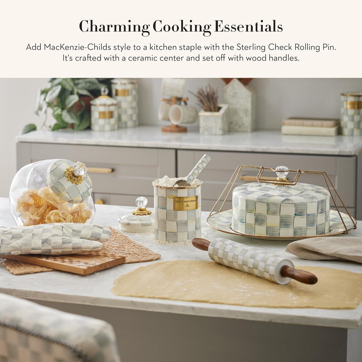 MacKenzie-Childs Sterling Check® Rolling Pin