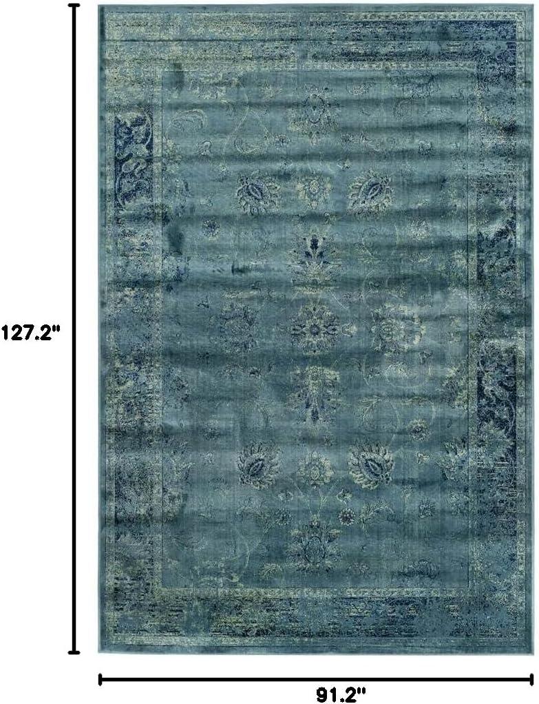 Vintage VTG117 Power Loomed Indoor Skid-Resistant Area Rug - Turquoise/Multi - 7'6"x10'6" - Safavieh