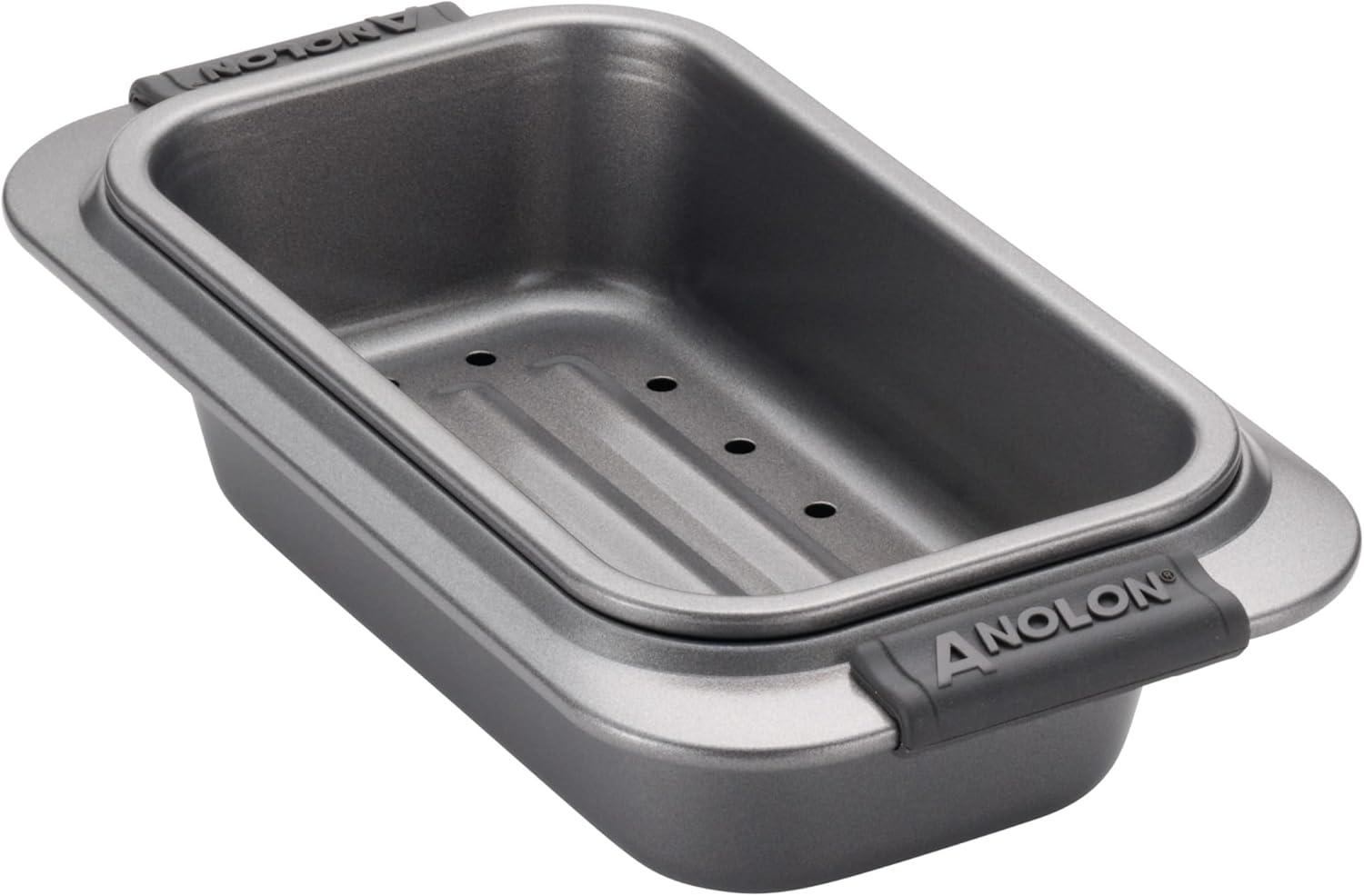 Anolon Advanced Gray Nonstick Carbon Steel 2-Piece Loaf Pan Set