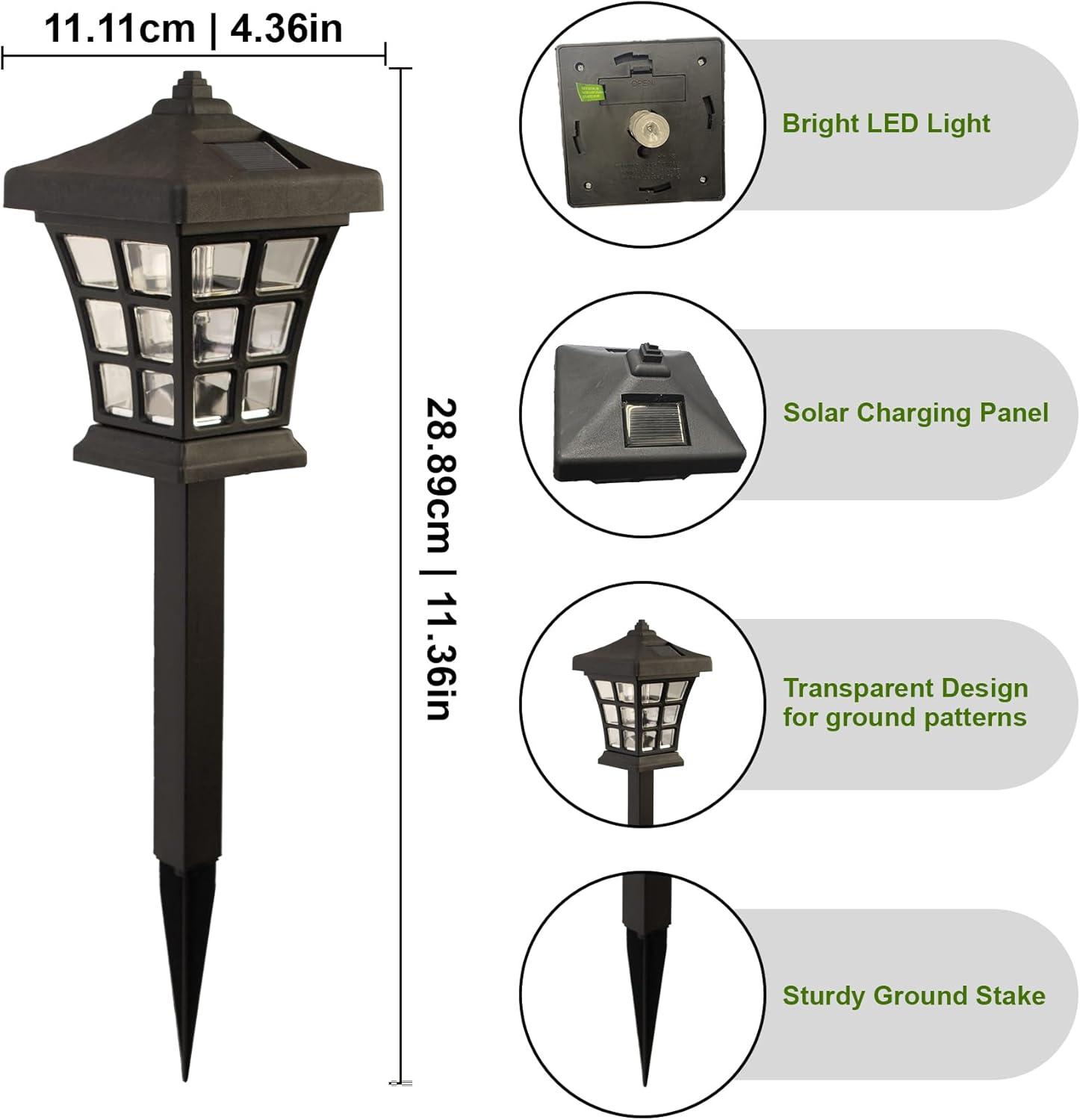 Low Voltage Solar Powered Integrated LED Pathway Light Pack (Set of 6)