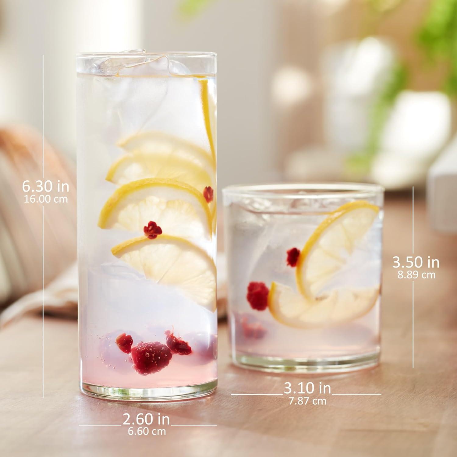 Libbey Miles 16-Piece Tumbler and Rocks Glass Set