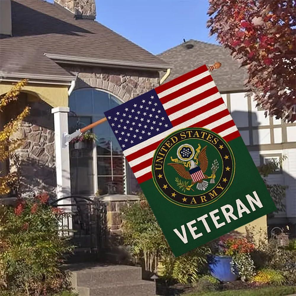 US Army Veteran Double-Sided Patriotic Garden Flag