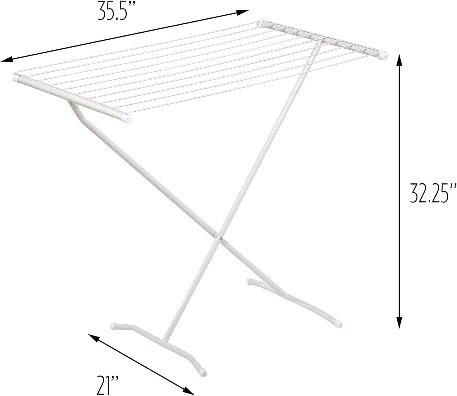 Honey-Can-Do Collapsible Steel X-Frame Freestanding Clothes Drying Rack, White