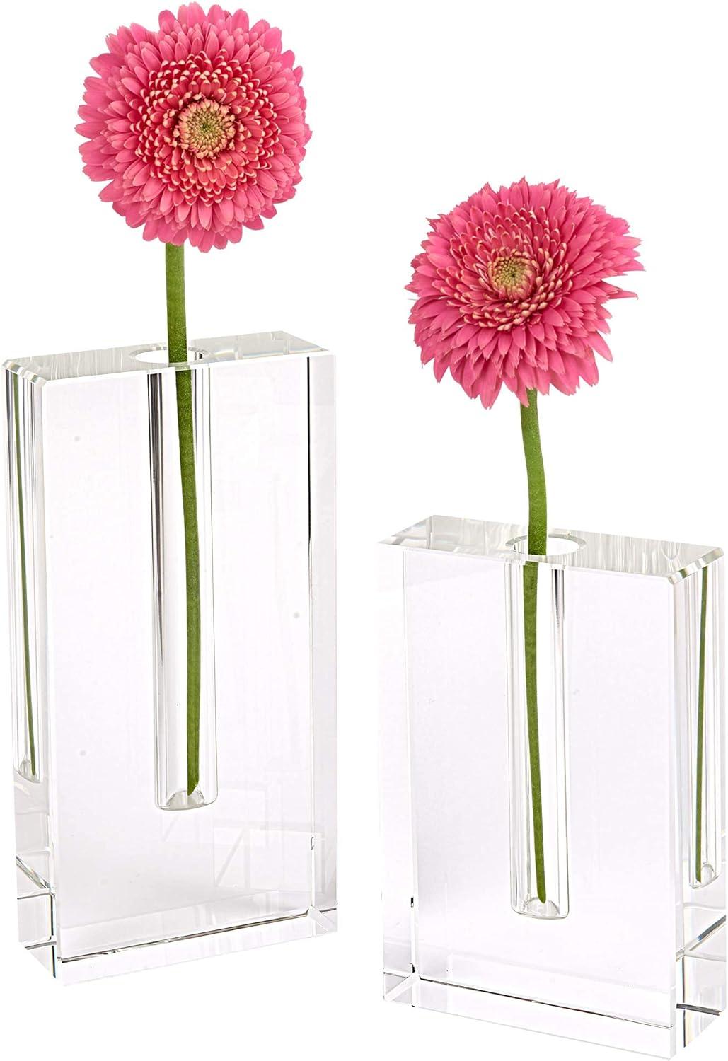 Modern Clear Crystal 6" Table Bud Vase