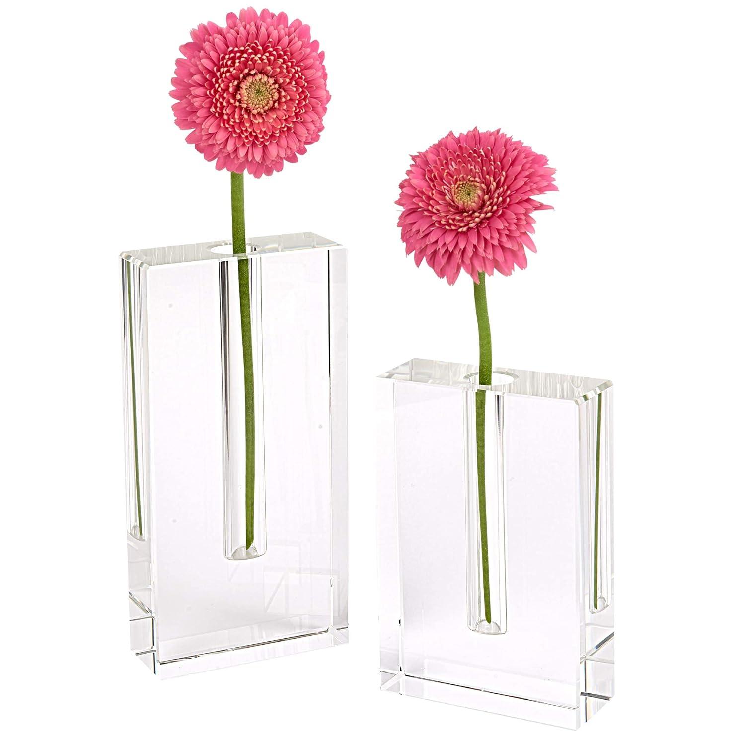 Modern Clear Crystal 6" Table Bud Vase