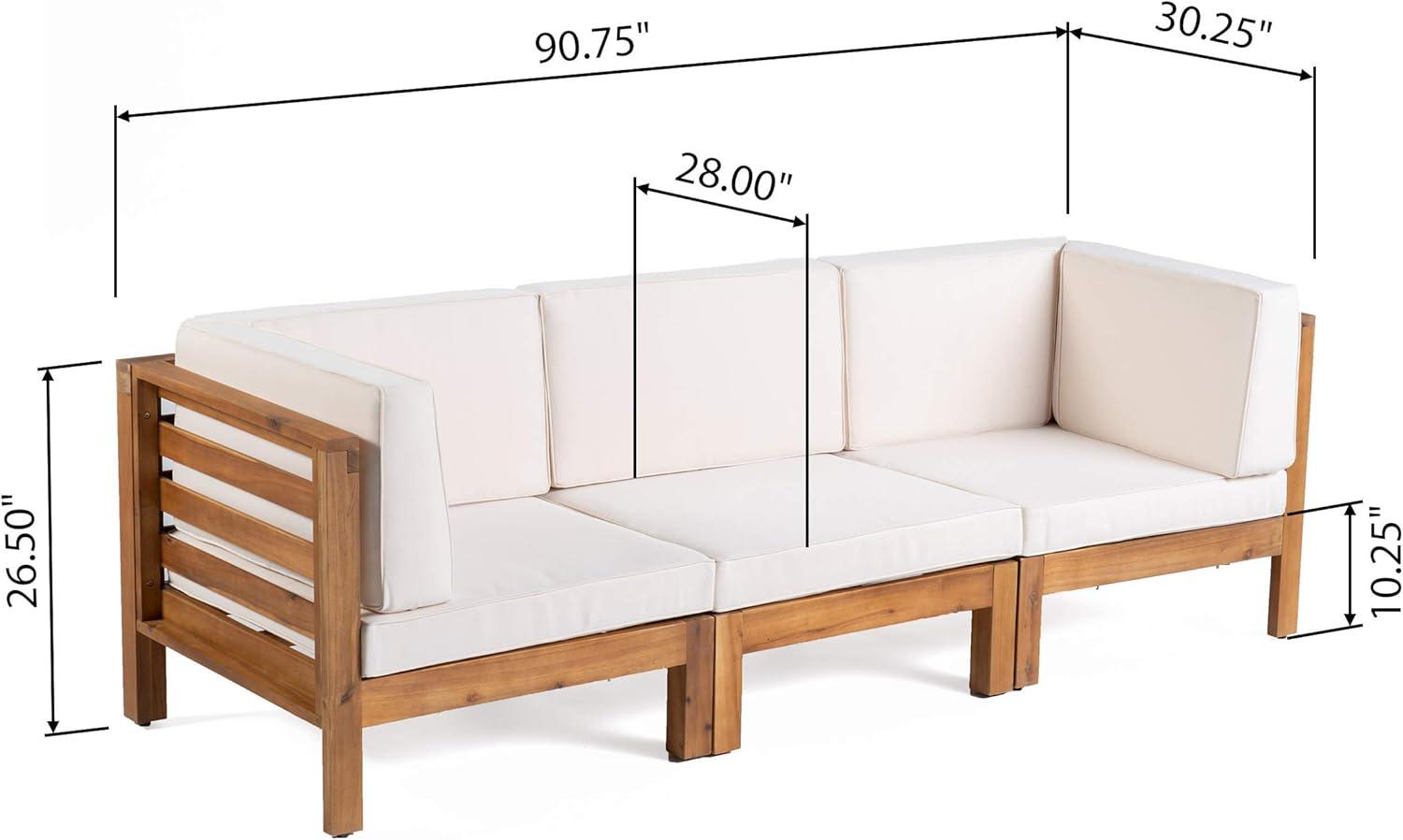 Highland Dunes 30.3'' Acacia Outdoor Patio Sofa