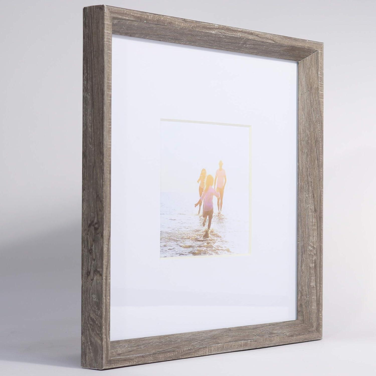 Lawrence Frames 5x5 Wide Border Matted Frame - Gallery Gray 10x10