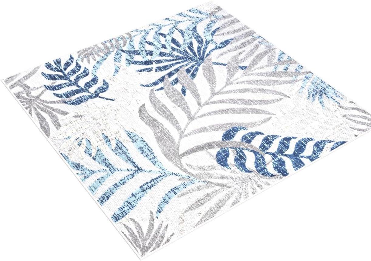 Tropics Palm Leaves Indoor/Outdoor Area Rug - JONATHAN Y