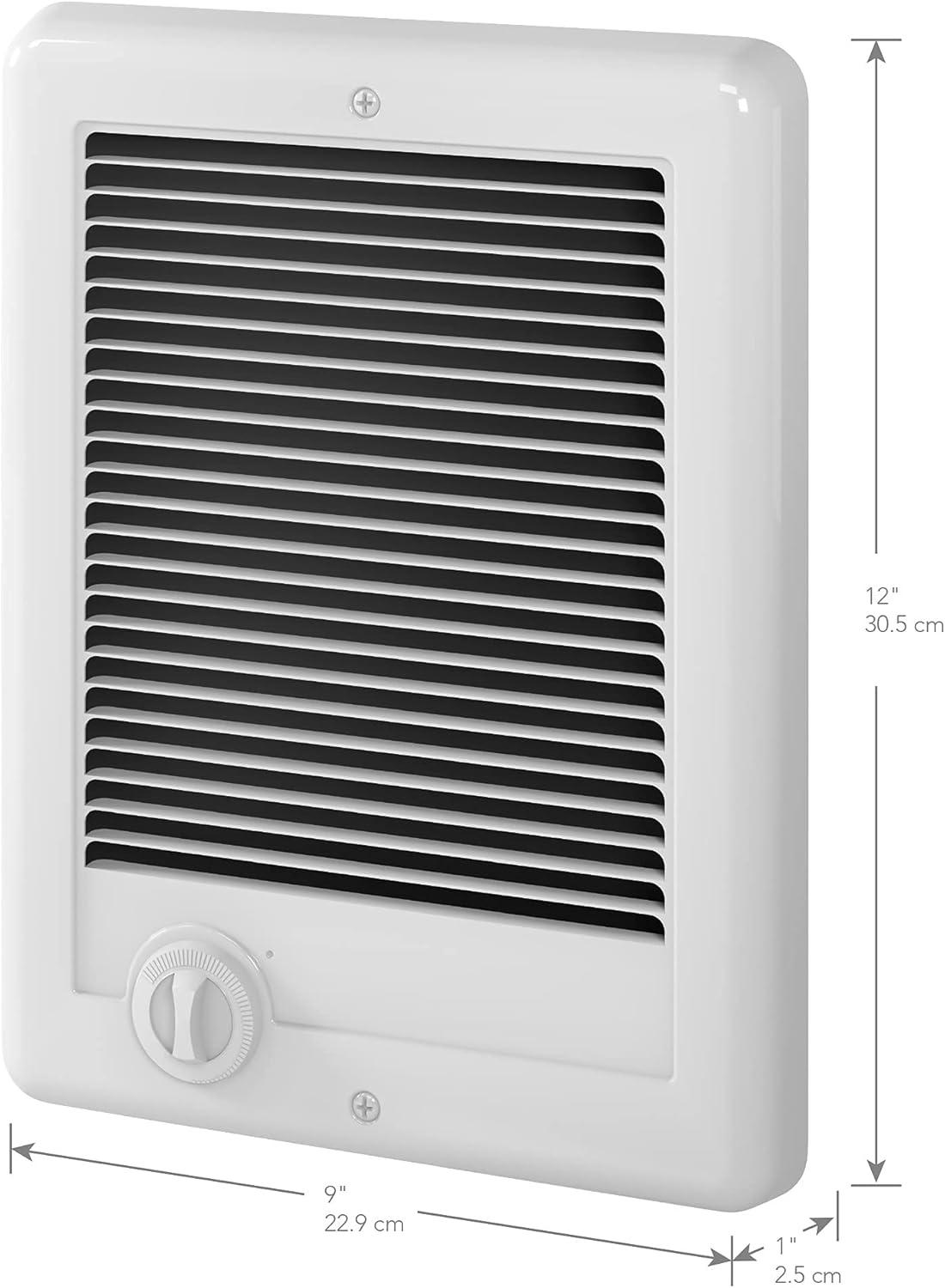 Com-Pak Plus Fan Heater 1000 Watts, 240 Volts, White