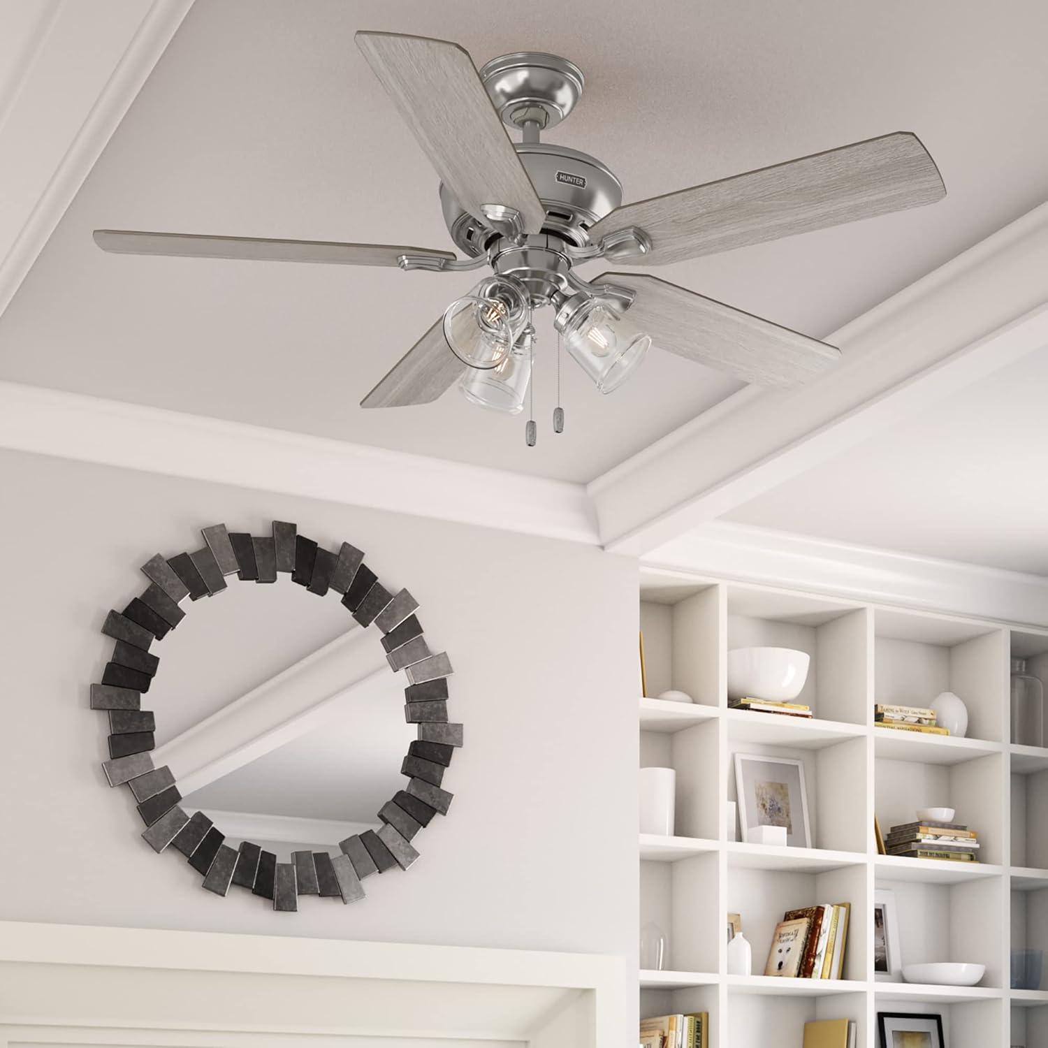 52" Rosner 5 - Blade Ceiling Fan With Lights and Pull Chains