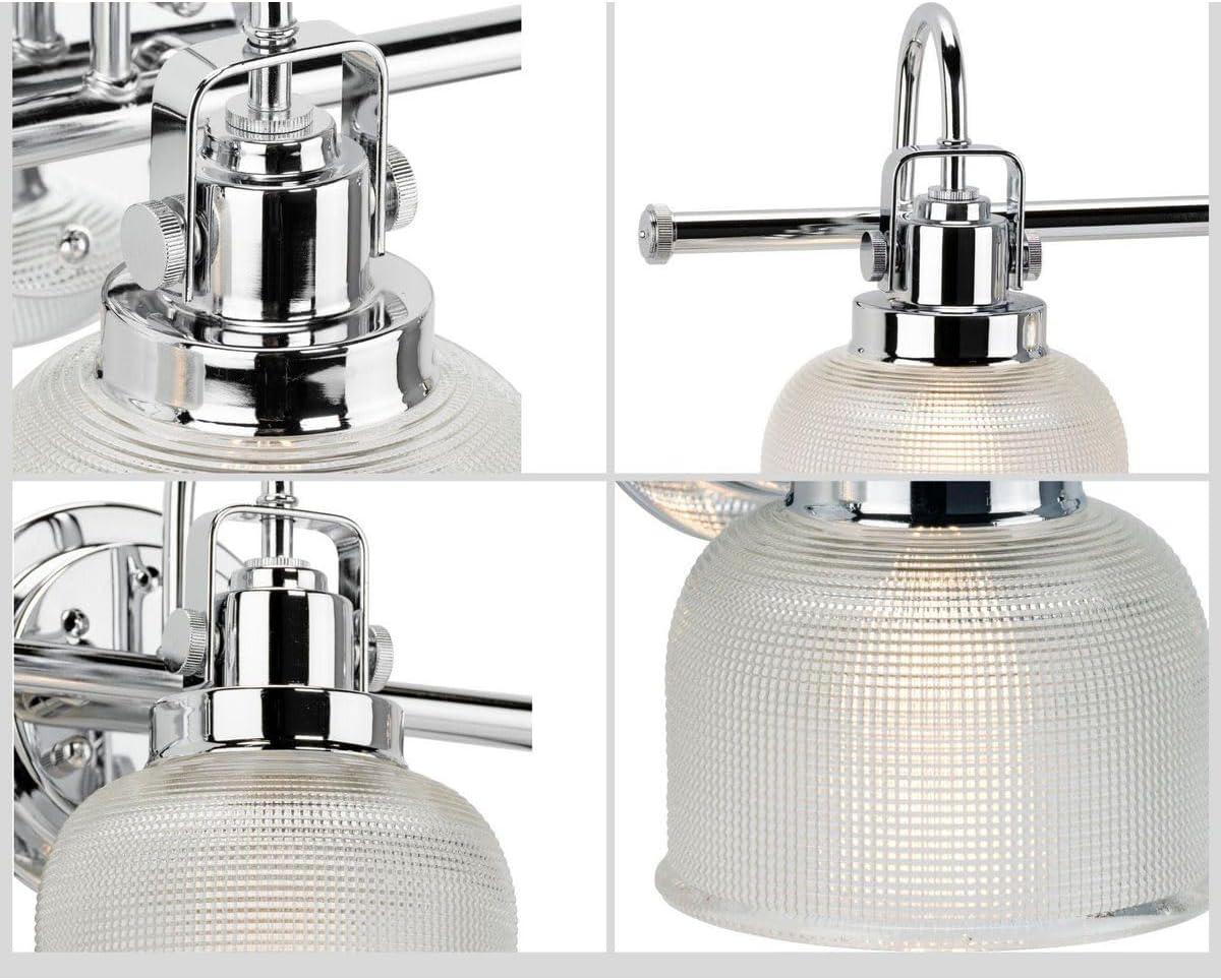 Rosser 3 Light Ribbed Dimmable Vanity Light