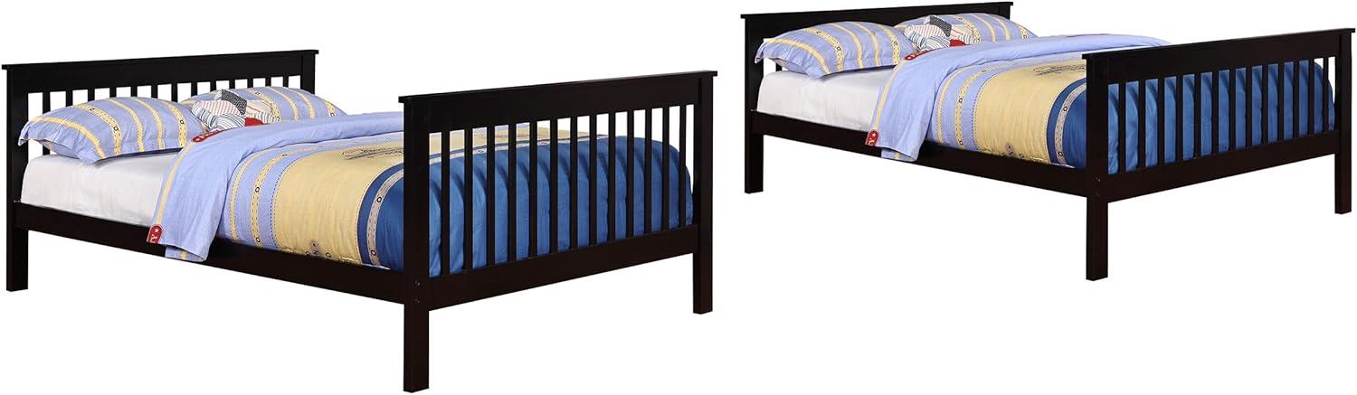 Coaster Chapman Transitional Full Over Full Wood Bunk Bed in Black Finish