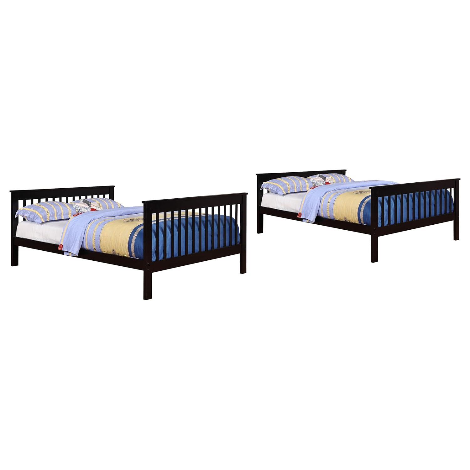Coaster Chapman Transitional Full Over Full Wood Bunk Bed in Black Finish